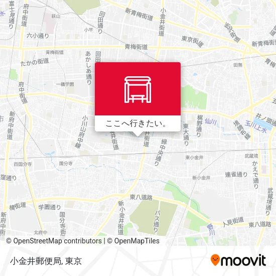 小金井郵便局地図