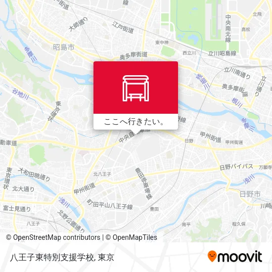 八王子東特別支援学校地図