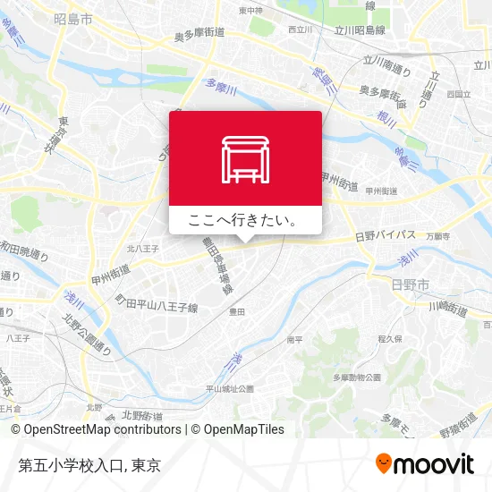 第五小学校入口地図