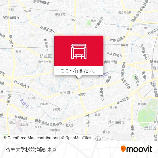 杏林大学杉並病院地図