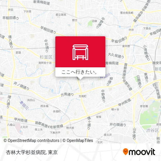 杏林大学杉並病院地図