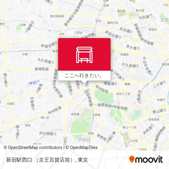 新宿駅西口  （京王百貨店前）地図