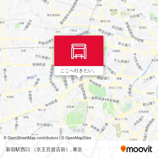 新宿駅西口  （京王百貨店前）地図