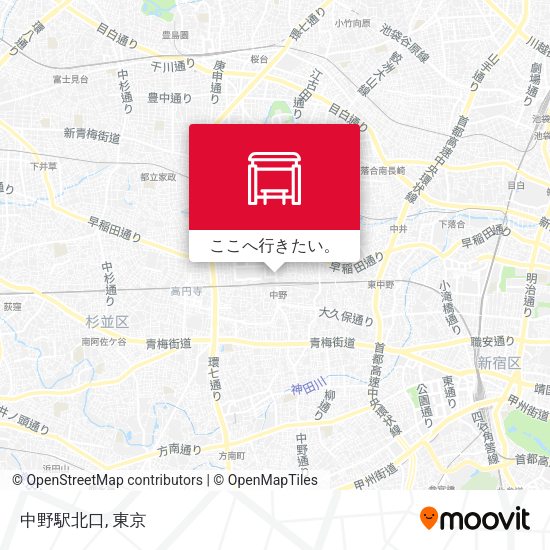 中野駅北口地図