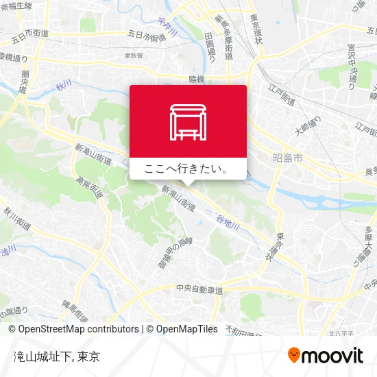 滝山城址下地図