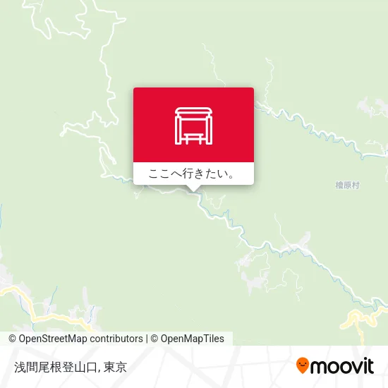 浅間尾根登山口地図
