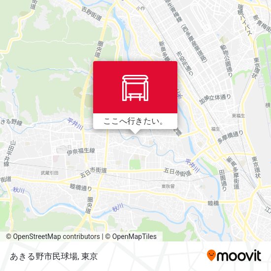あきる野市民球場地図