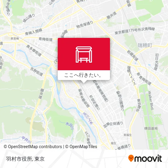 羽村市役所地図