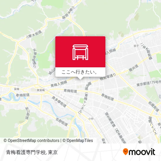 青梅看護専門学校地図