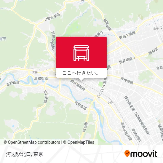 河辺駅北口地図