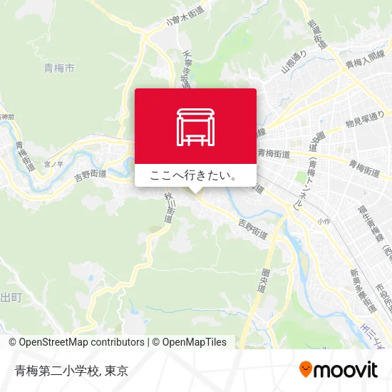 青梅第二小学校地図