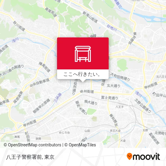 八王子警察署前地図