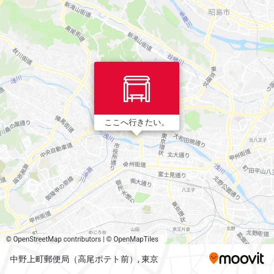 中野上町郵便局（高尾ポテト前）地図