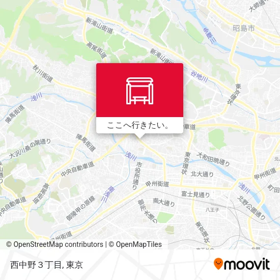 西中野３丁目地図