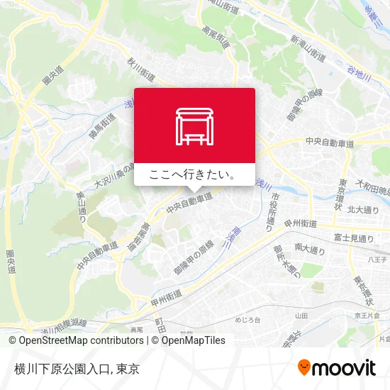 横川下原公園入口地図