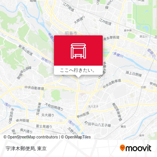 宇津木郵便局地図