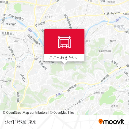 ﾋﾙｻｲﾄﾞﾃﾗｽ前地図