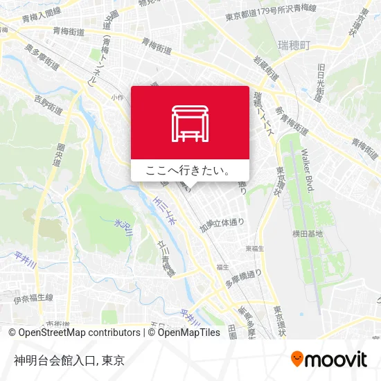 神明台会館入口地図
