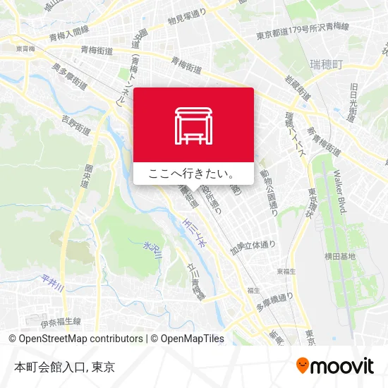 本町会館入口地図