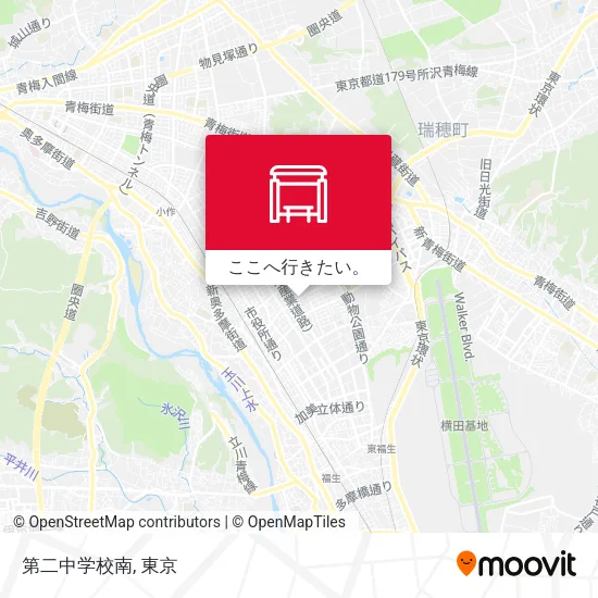 第二中学校南地図