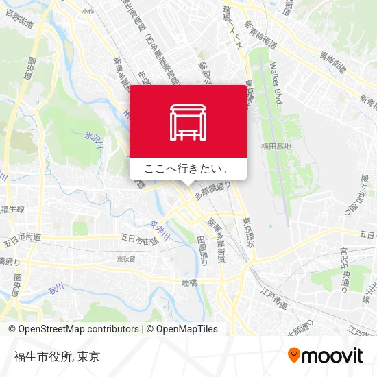 福生市役所地図