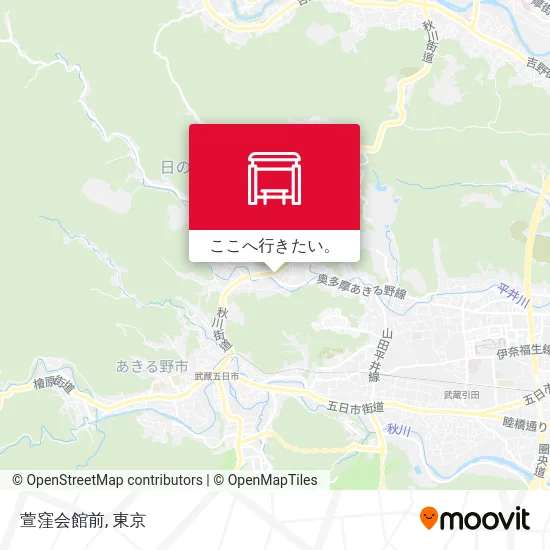 萱窪会館前地図
