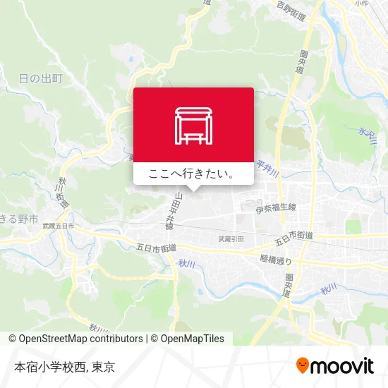 本宿小学校西地図