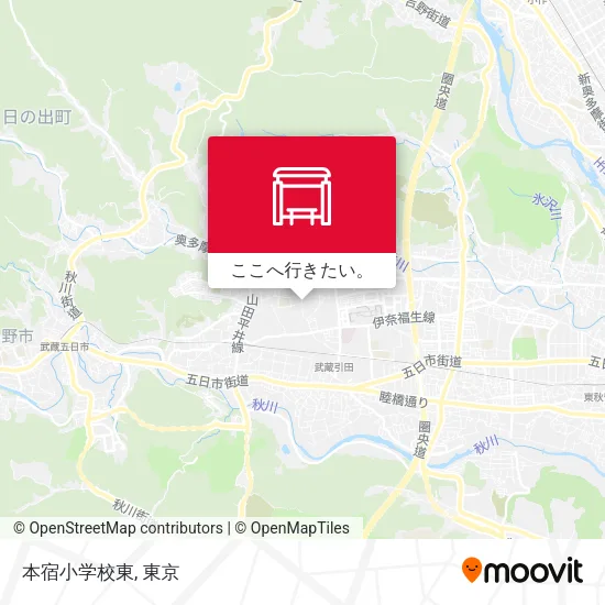 本宿小学校東地図