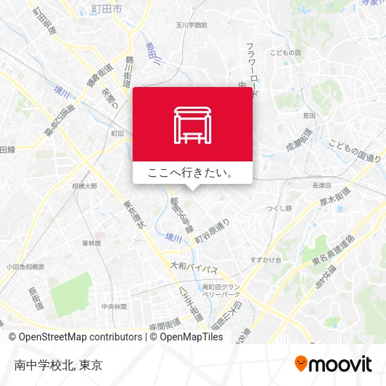 南中学校北地図