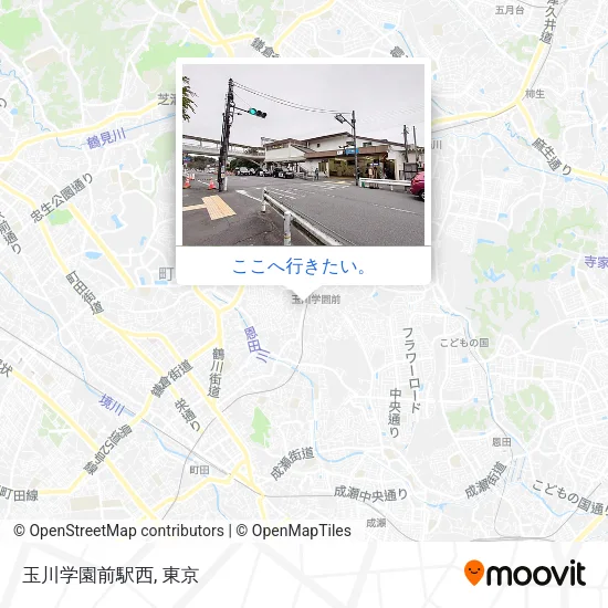 玉川学園前駅西地図