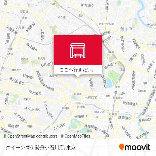 クイーンズ伊勢丹小石川店地図