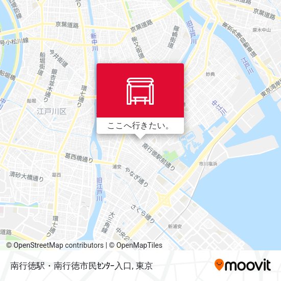 南行徳駅・南行徳市民ｾﾝﾀｰ入口地図