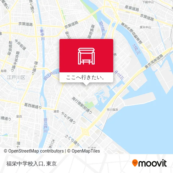 福栄中学校入口地図