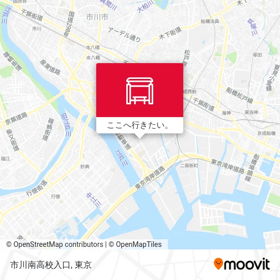 市川南高校入口地図