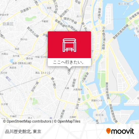 品川歴史館北地図