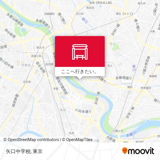矢口中学校地図