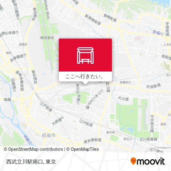 西武立川駅南口地図