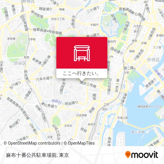 麻布十番公共駐車場前地図