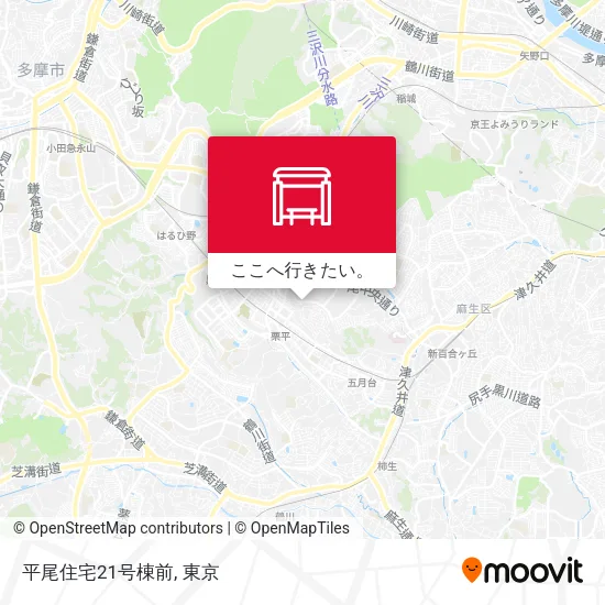 平尾住宅21号棟前地図