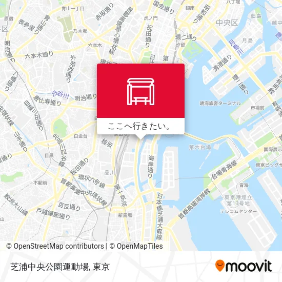 芝浦中央公園運動場地図