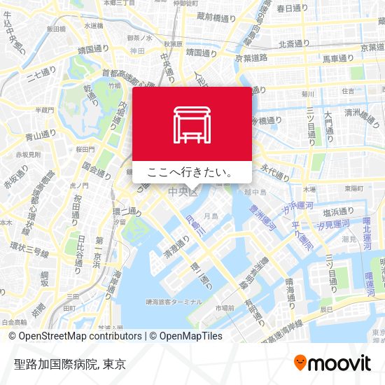 聖路加国際病院地図