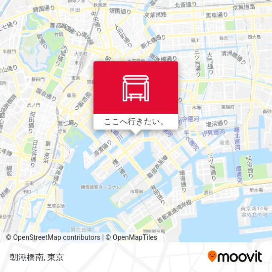 朝潮橋南地図
