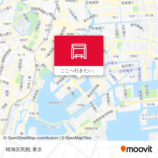 晴海区民館地図
