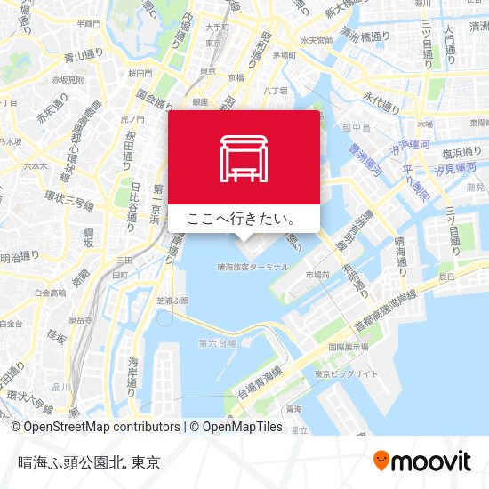 晴海ふ頭公園北地図