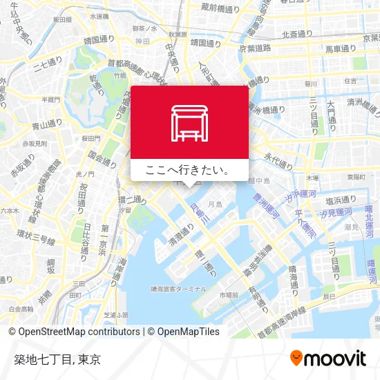 築地七丁目地図