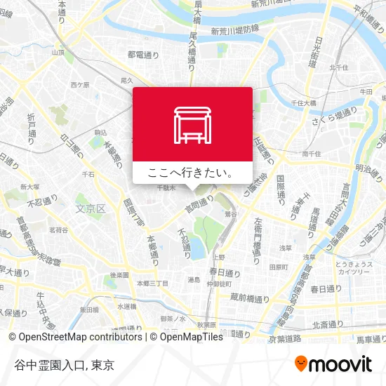 谷中霊園入口地図