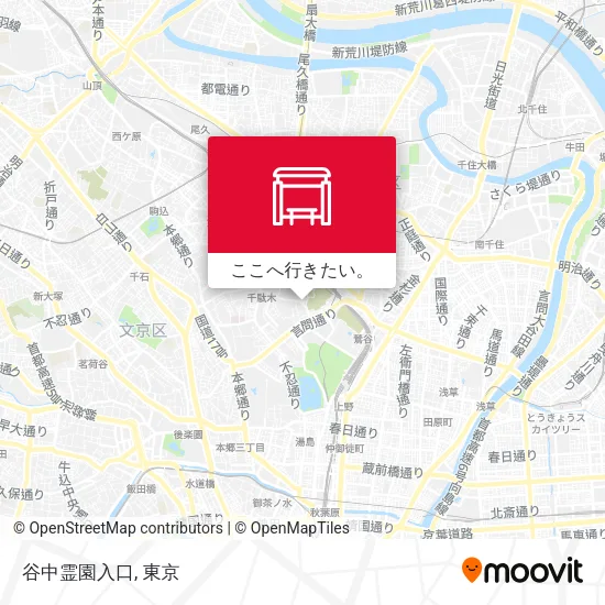 谷中霊園入口地図