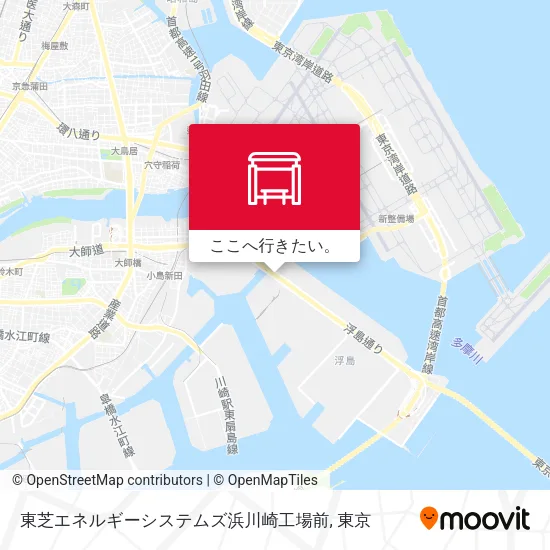 東芝エネルギーシステムズ浜川崎工場前地図
