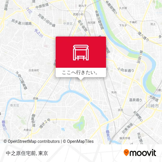 中之原住宅前地図