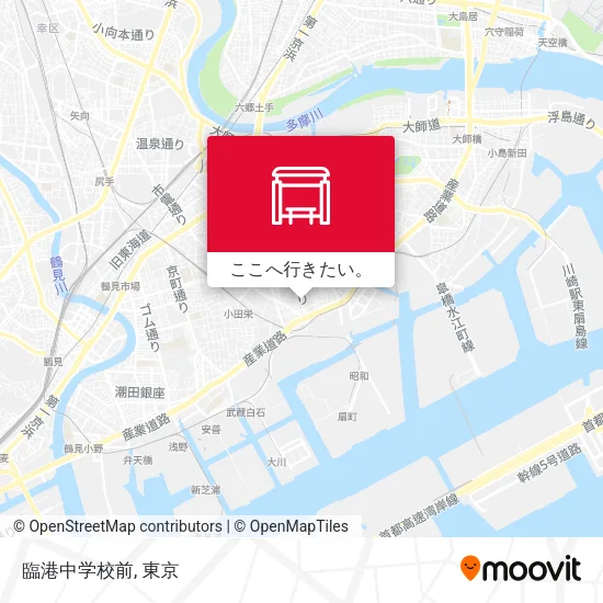 臨港中学校前地図